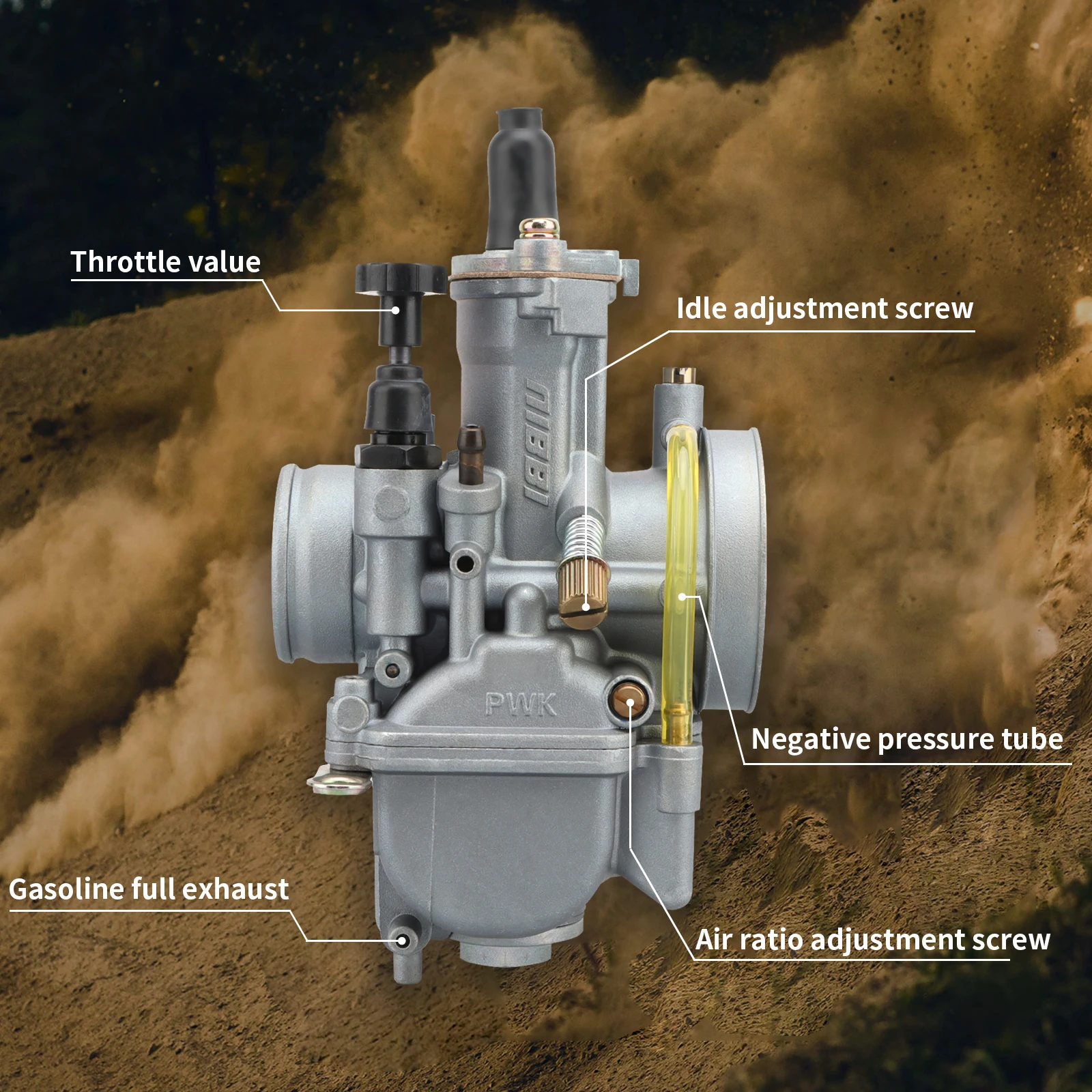 NIBBI 2T 4T PWK キャブレター PWK24/26/28/30/32/34/36/38/40