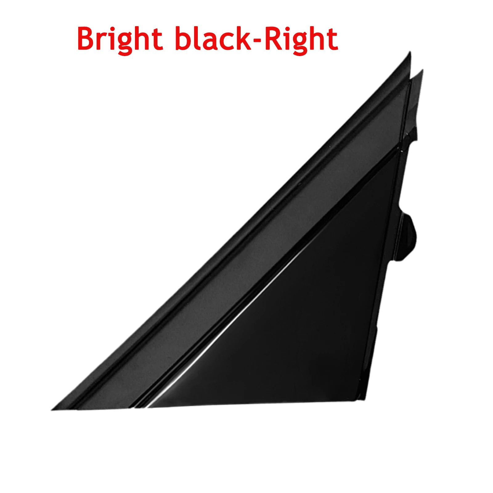 X AUTOHAUX Gloss Black Mirror Flag Covers For Fiat 500 2012-2019 - Pair Of Triangle Door Mirror Covers