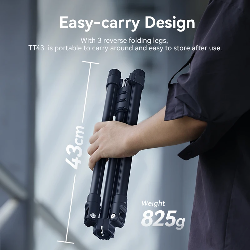 Light Stand Ulanzi TT43 Reversible Leg 1.9m Foldable Portable Light Stand Tripod for Max Load 6kg for DSLR Camera Smartphone