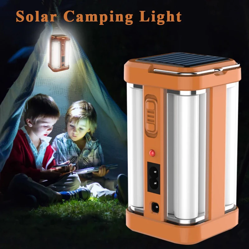 LED Solar Camping Light 2 Mode Flashlight Multipurpose Rechargeable Portable Waterproof Tent Lantern Lampu andaiic ev charger electric car portable charger type 2 iec62196 mode 2 8a 10a 13a 16a current adjustable 10m cable