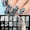 Nail Art Stamping Plates Lace Textured Flower Petal Leaves Images Stamp Templates Polished Printing Stencils Molds Tools KEBC-20 2