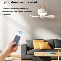 Portable Ceiling Fans Rechargeable LED Electric Fan Night Lamp Home Outdoor Camping Tent Hanging Fan Light with Remote Control 2