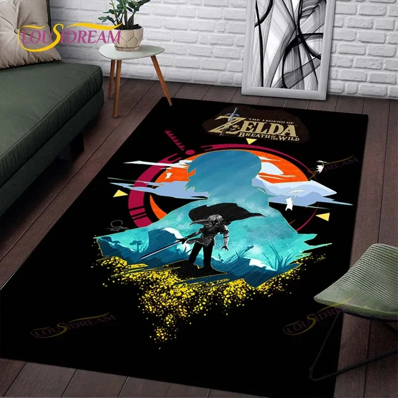 

ZZ-Zelda Pattern Carpets Living Room Anti-Skid Area Rug Kids Bedroom Mats Yoga Mat Large Carpet Decor