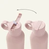 1PCS Baby Silicone Sports Cup Pure Color Baby Tableware Portable Baby Water Bottles Flip Lid Cup For Kids Leakproof Sippy Cup 4