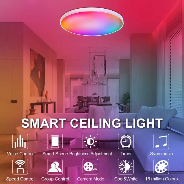 스마트 LED 천장 조명으로 공간을 더욱 똑똑하게 만들어보세요!