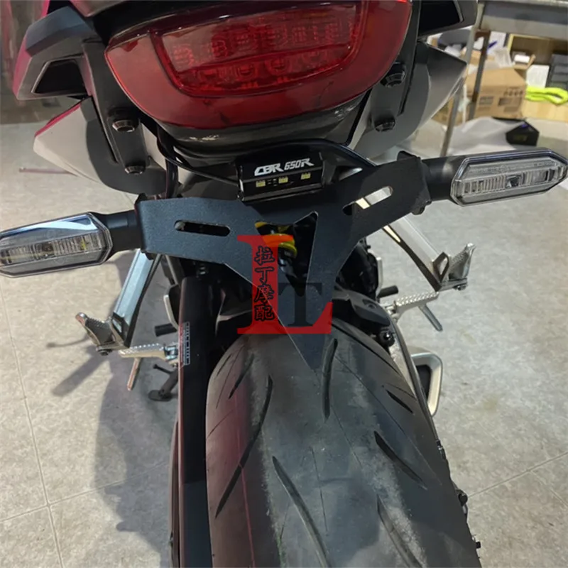 CB650R CBR650R 19-23년식 개조형 숏테일 알루미늄 합금 번호판 프레임 번호판 브래킷 플레이트 홀더