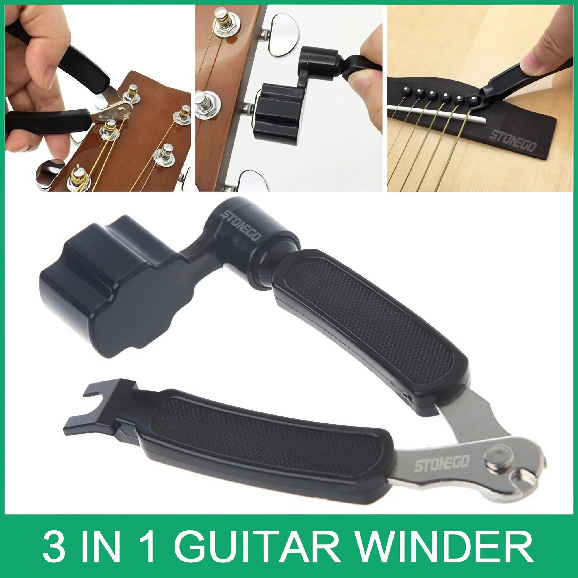 3In1GuitarStringWinderStringCutterBridgePinPullerRepairTool