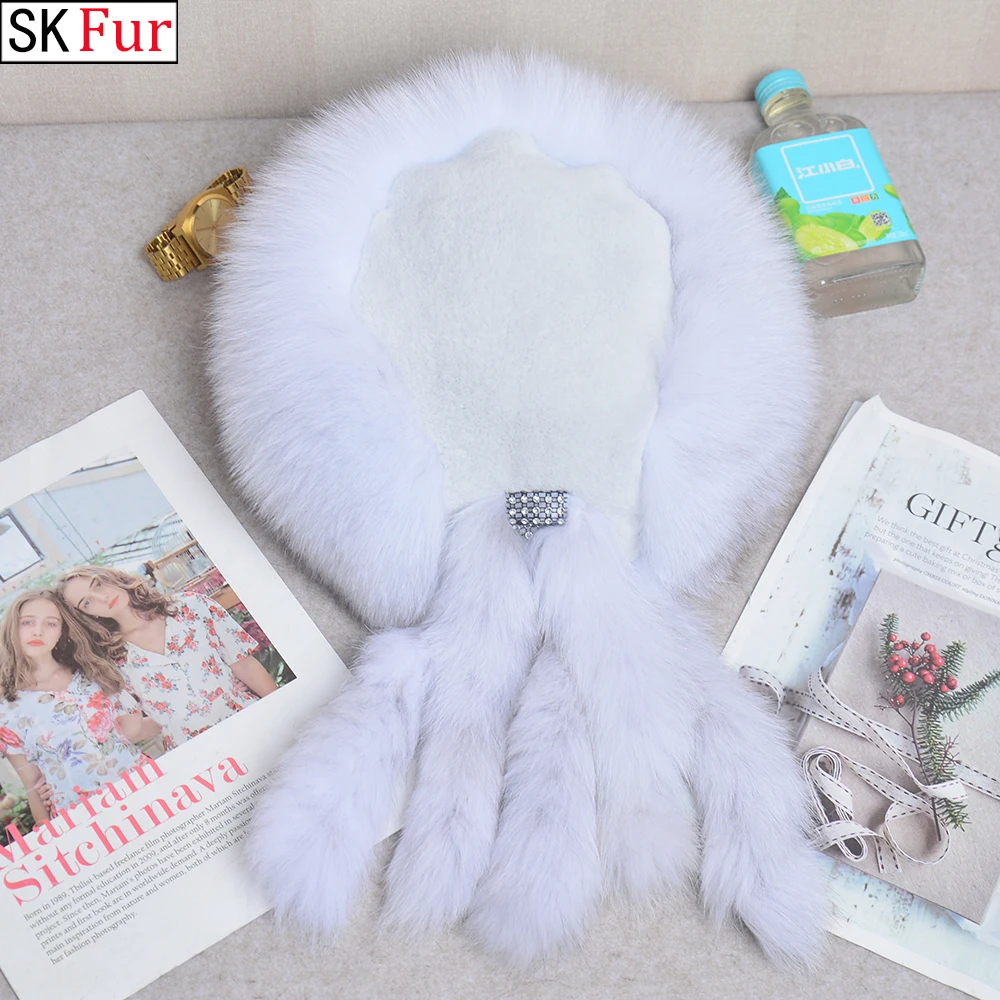 

2024 New Style Natural Fox Fur Russian Hat Ushanka Women Winter Warm Fluffy Popular Style Female Tail Cap Fashion Real Fur Hats