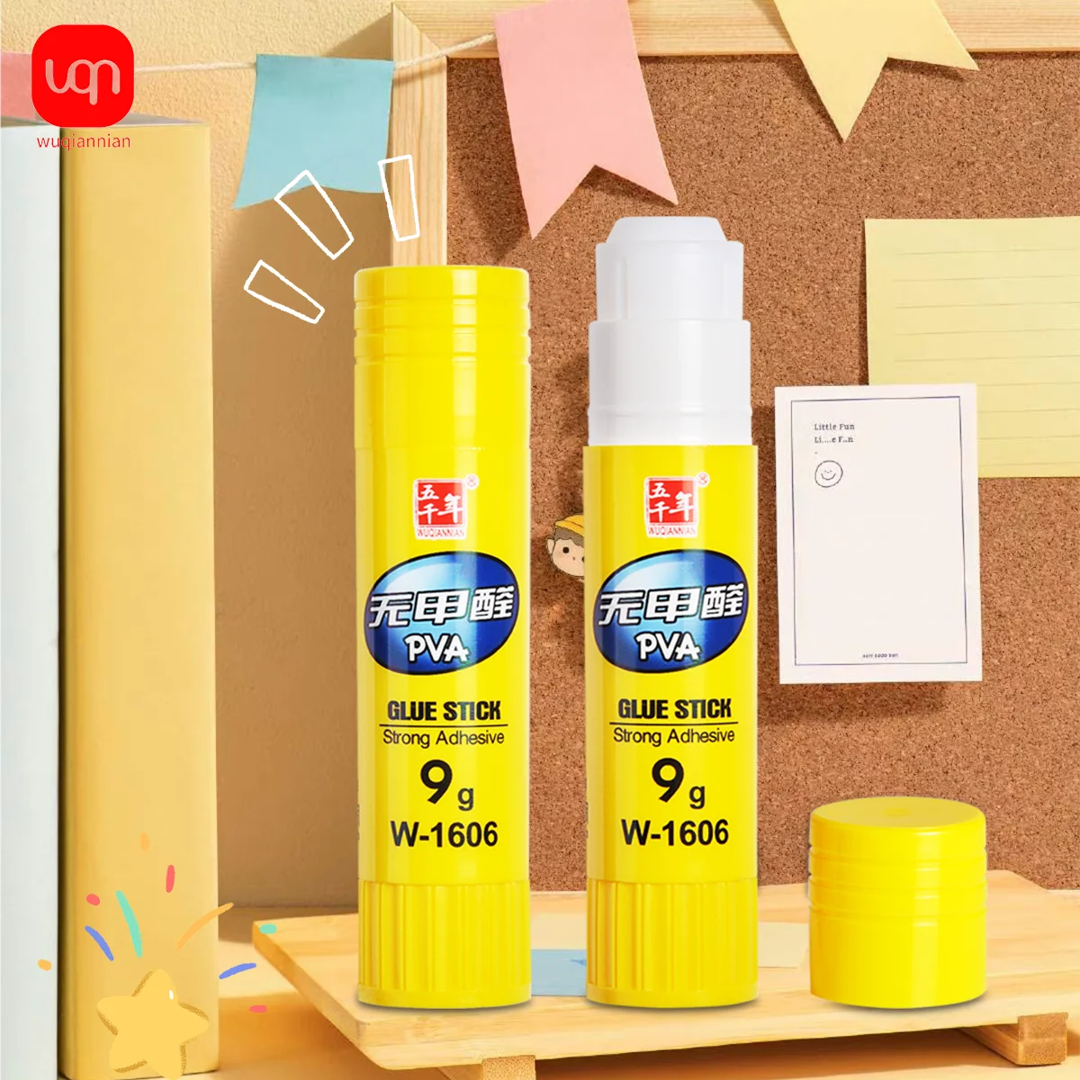 WQN-3/6PCS Safe Solid Glue Stick Non-Toxic PVA Student Stationery And Home Office Supplies 5