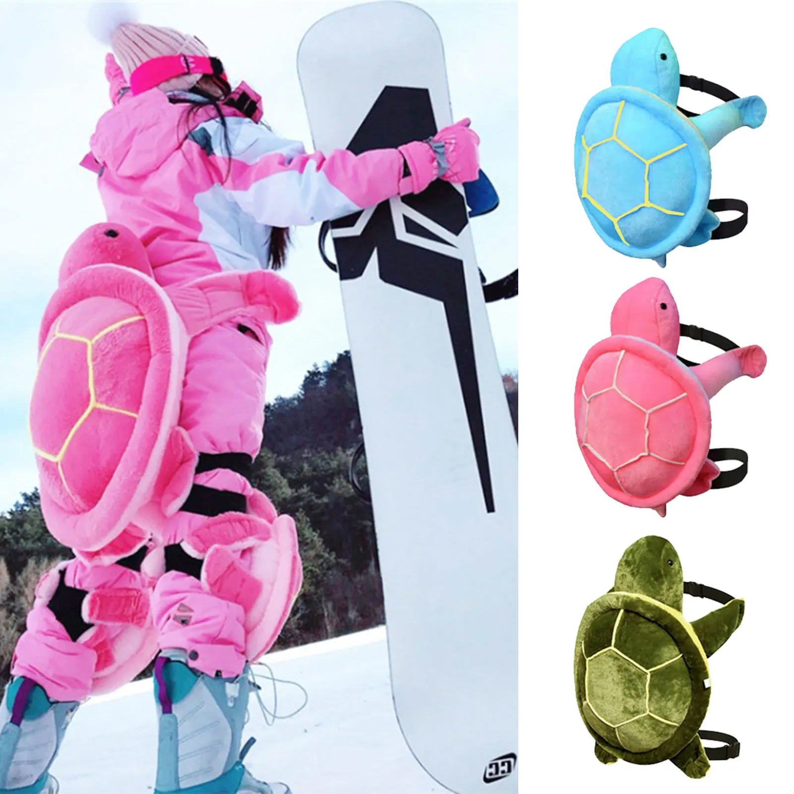 

Turtle Butt Pad Soft Hip Butt Pad Snowboard Knee Pads Turtle Hip Protection Anti-Fall Soft Skiing Protector Pads For