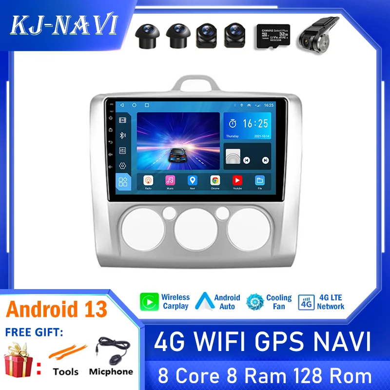 

Android 13 No 2Din Dvd Car Radio For Ford Focus 2 Mk 2 2004 - 2011 Carplay 4G WIFI Multimedia Video Player GPS Navigation Stereo