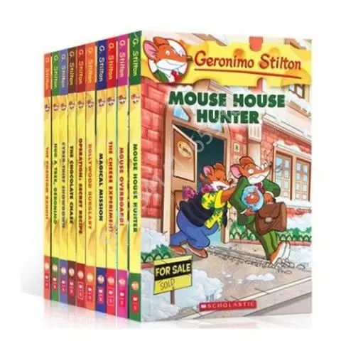 

61-70 Geronimo Stilton Humor Adventure Explore Brave Comic 10 Books Fiction Parent Children Kid Story English Picture Book