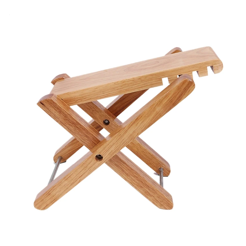 Guitar Foot Rest Footrest Foldable Wood Footstool Foot Stool Adjustable Height For Acoustic