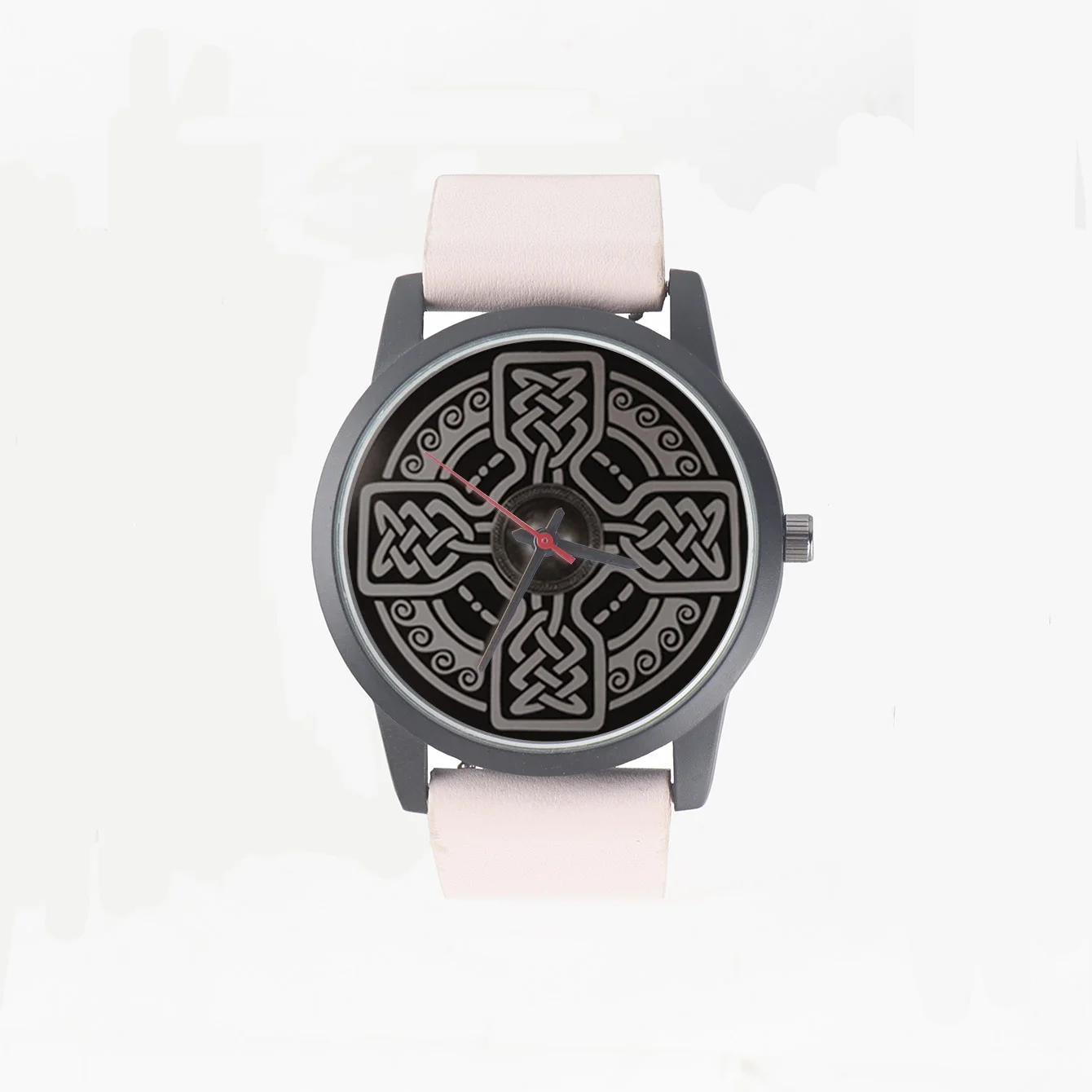 

Customize Pattern Quartz Wrist Watch Women's 3Hands Cross Shield Design Strange Lines Gifts Souvenirs Festival Free Shipping