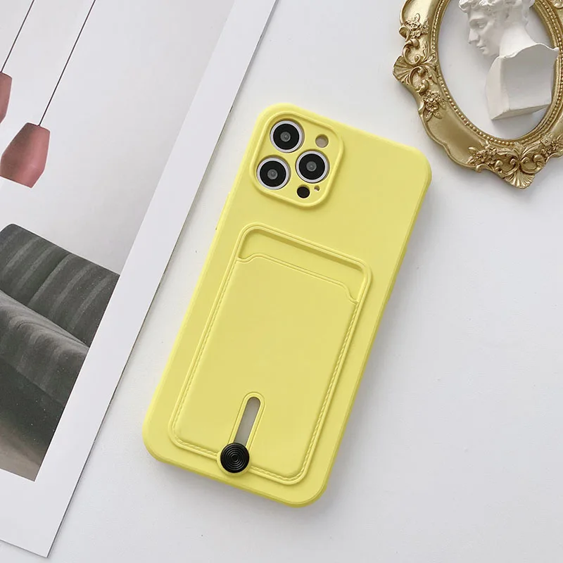 Shockproof Card Slot Wallet Phone Case - Soft Silicone Back Cover