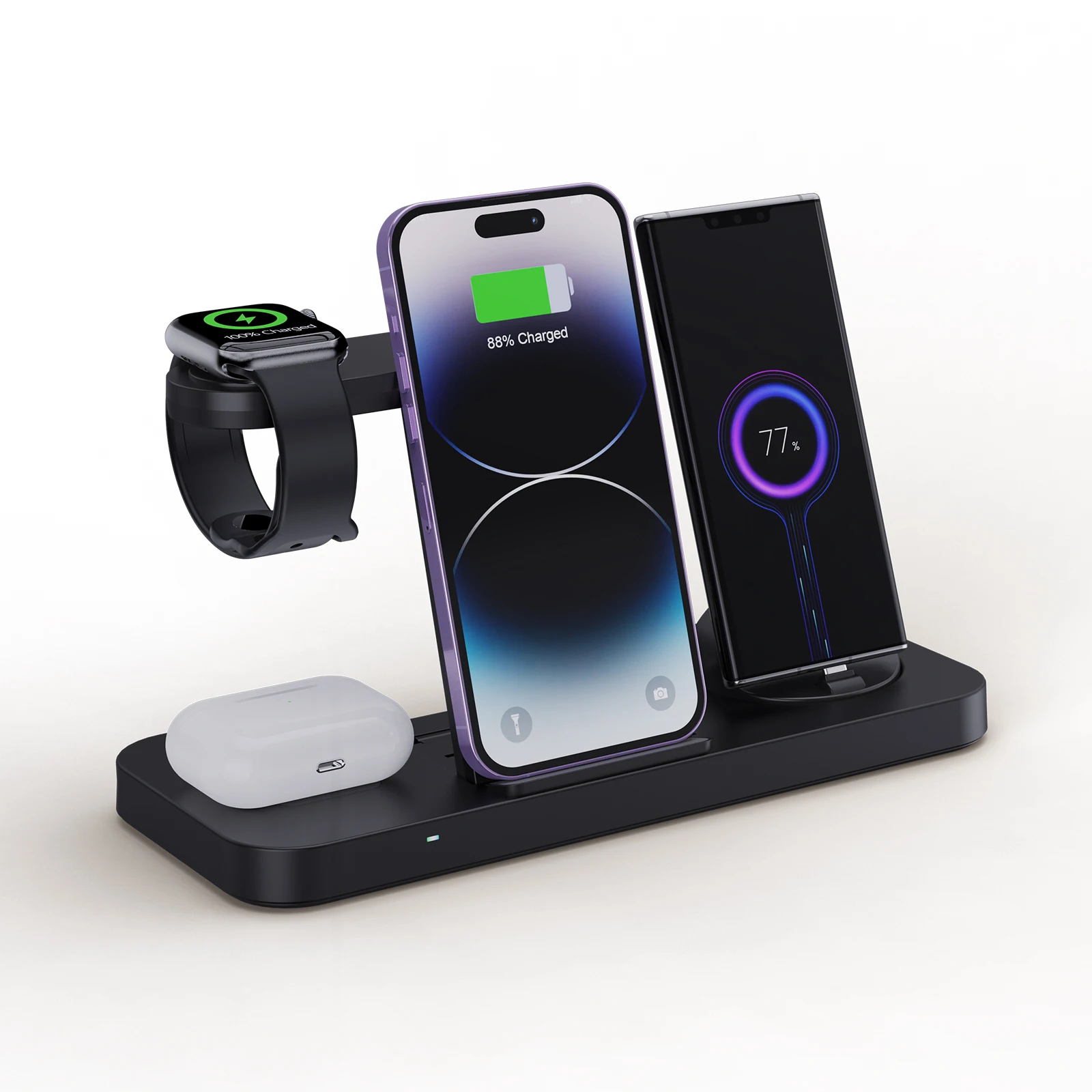 6 in 1 Foldable Fast Wireless Charging Station Wireless Charger Stand Fast Magnetic Charging Stand Dock for  Devices 2