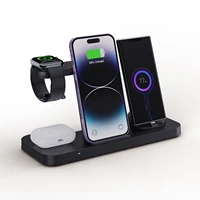 6 in 1 Foldable Fast Wireless Charging Station Wireless Charger Stand Fast Magnetic Charging Stand Dock for  Devices 2