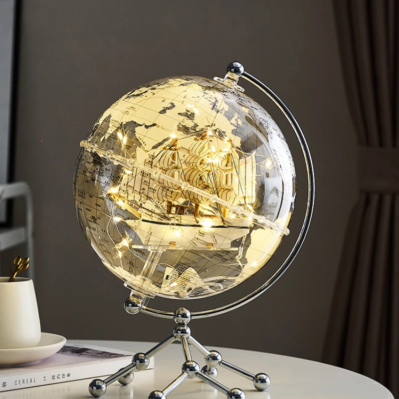 Creative Ins Wind Hd Transparent Globe Decoration Home Decoration Living  Room Office Study Desktop Decoration Home Accessories - Figurines &  Miniatures - AliExpress