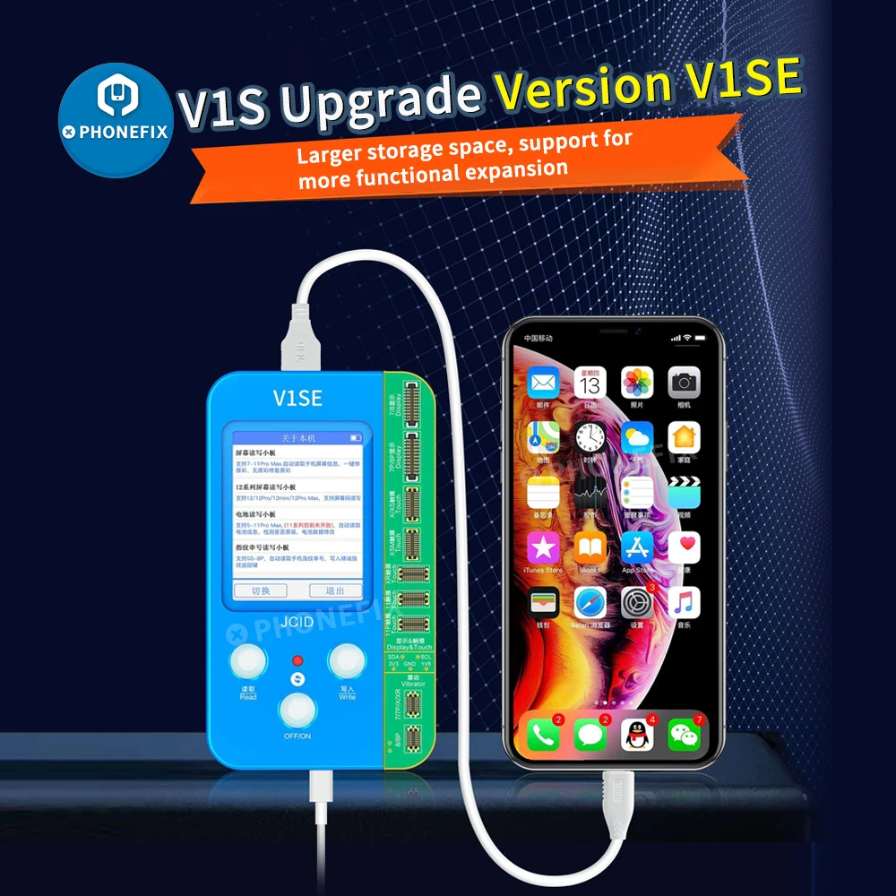 

JC V1SE Dot Projector for iPhone 7 8 X 11 12 13Pro Original Color Screen Battery Fingerprint SN Programmer Dot Matrix Repair