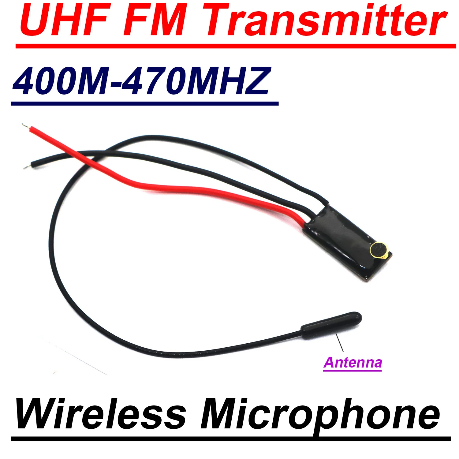 thumbnail interactive-video image 1 of 88-108MHz Mini FM Frequency Modulation Wireless Microphone Module | FM Transmitter Board DIY Kits 1 of 11