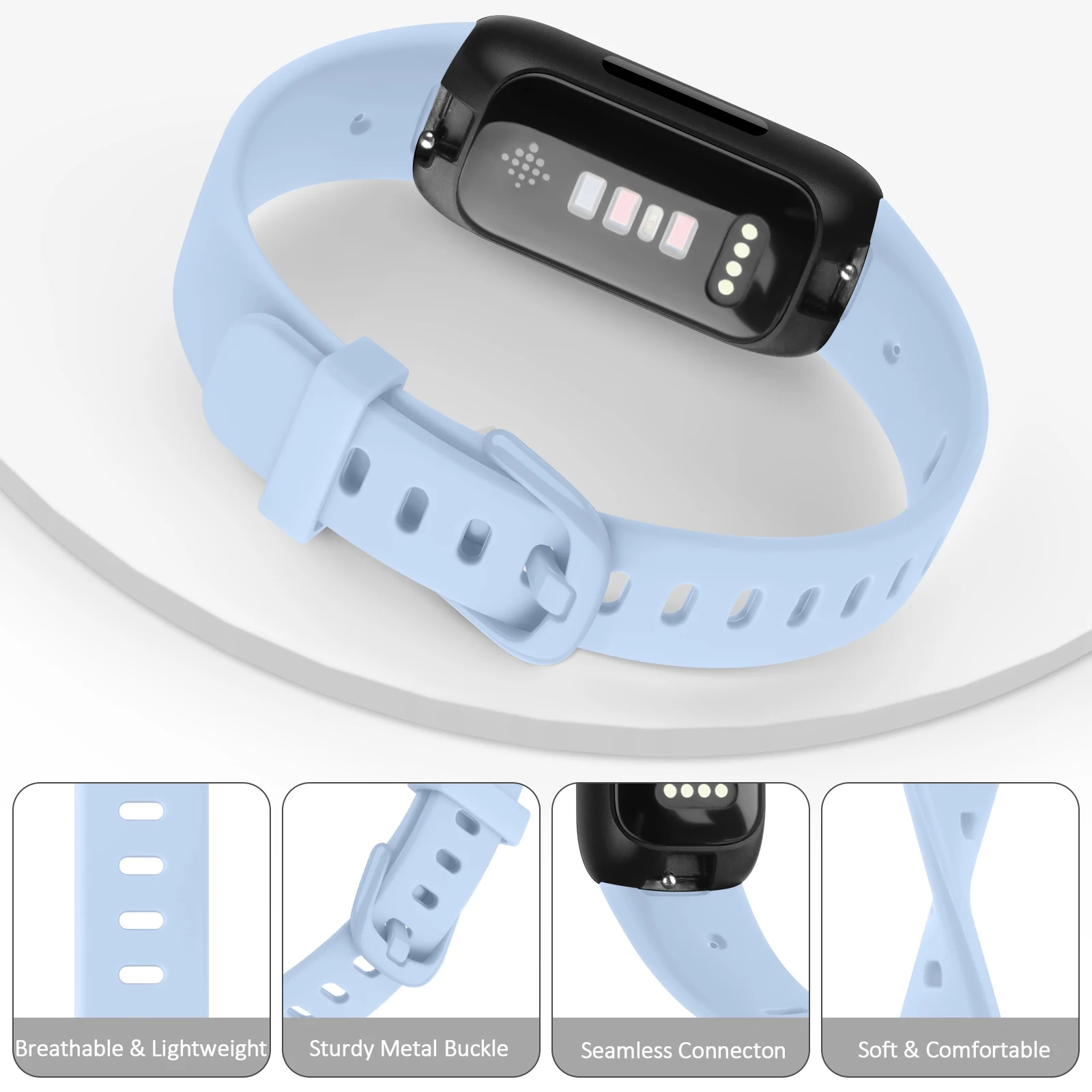 4Pcs/lot Silicone Strap For Fitbit inspire 3 Watchband Wristband For Fitbit inspire 3 Bracelet Replacement Smartwatch Accessory