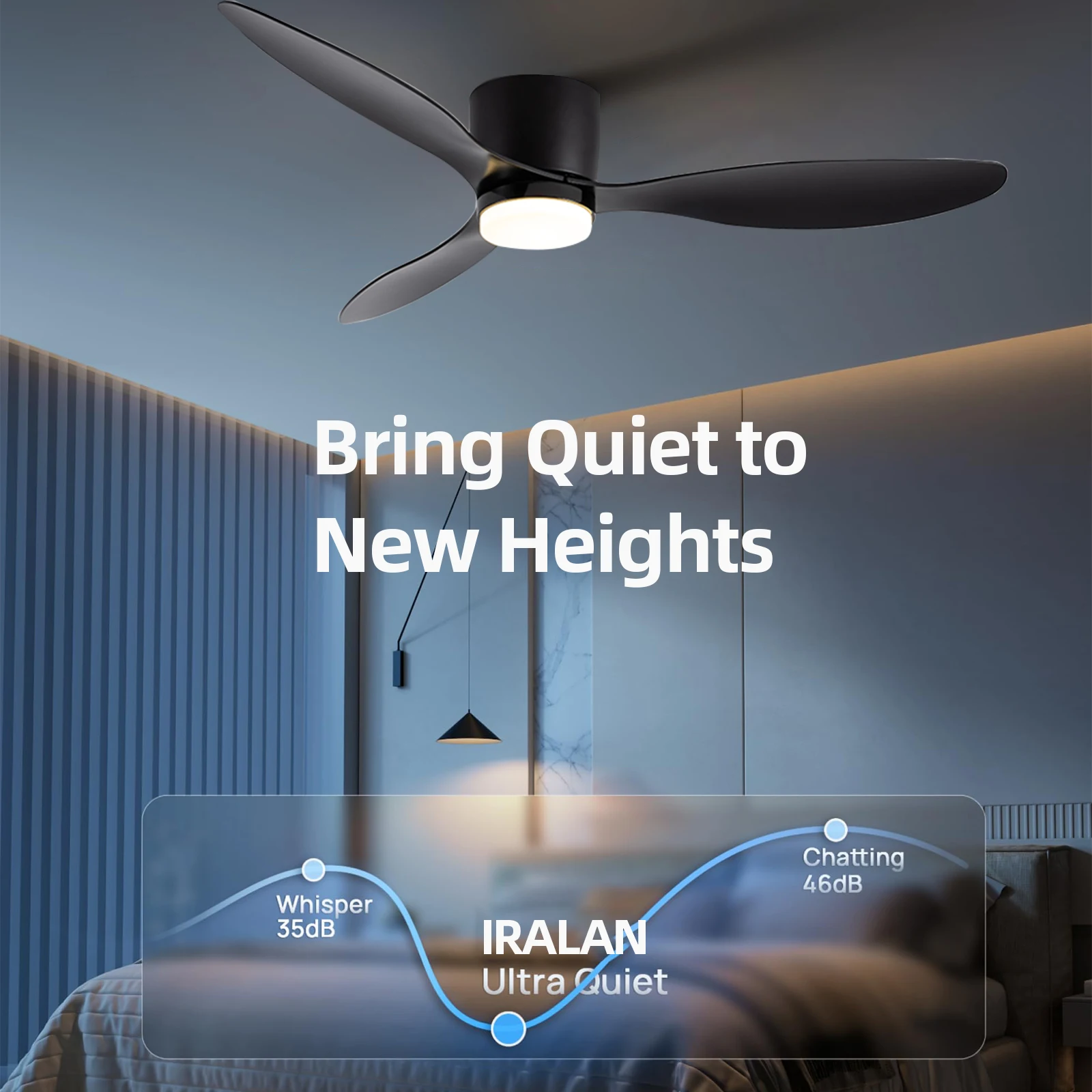 Modern LED Ceiling Fan Light Room decoration Low Floor Decorative Light Energy-saving Light With Fan In Bedroom And Home 5