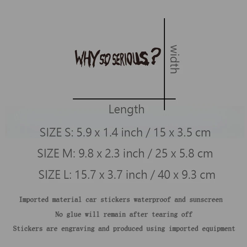 Why So Serious? High-Quality Cartoon Fan Sticker - Creative & Funny Design