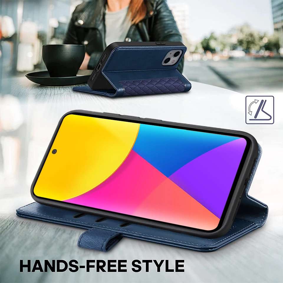 Leather Flip Stand Phone Case with Card Holder
