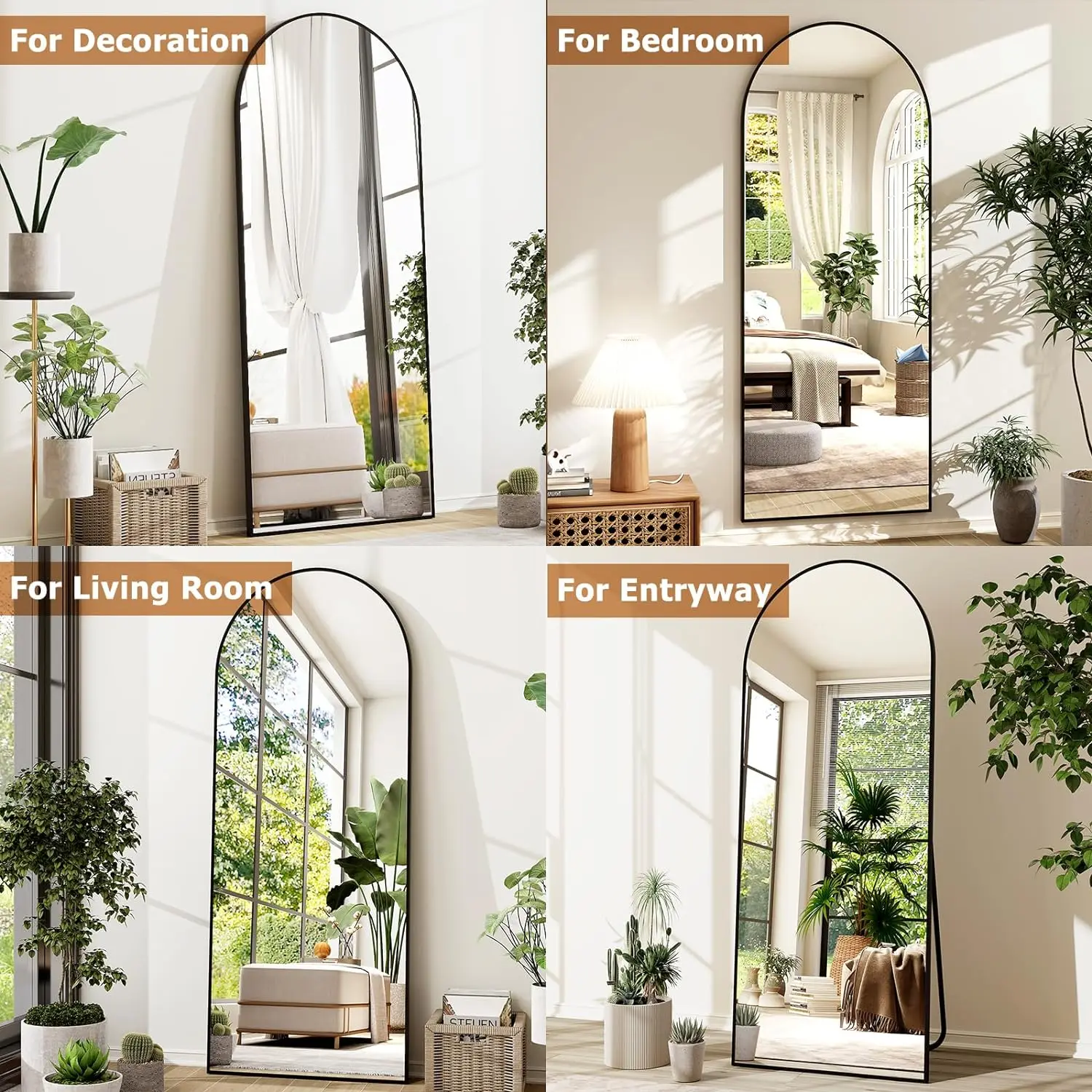 21x64" Arched Full-Length Mirror 6
