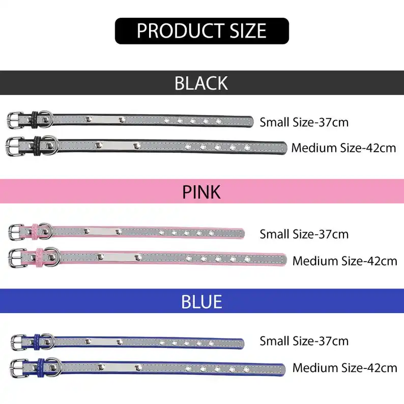 Custom Engraved PU Leather Dog Collar 3