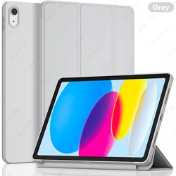 Premium Trifold Stand iPad Case with Auto Wake/Sleep and Soft TPU Back (Grey)