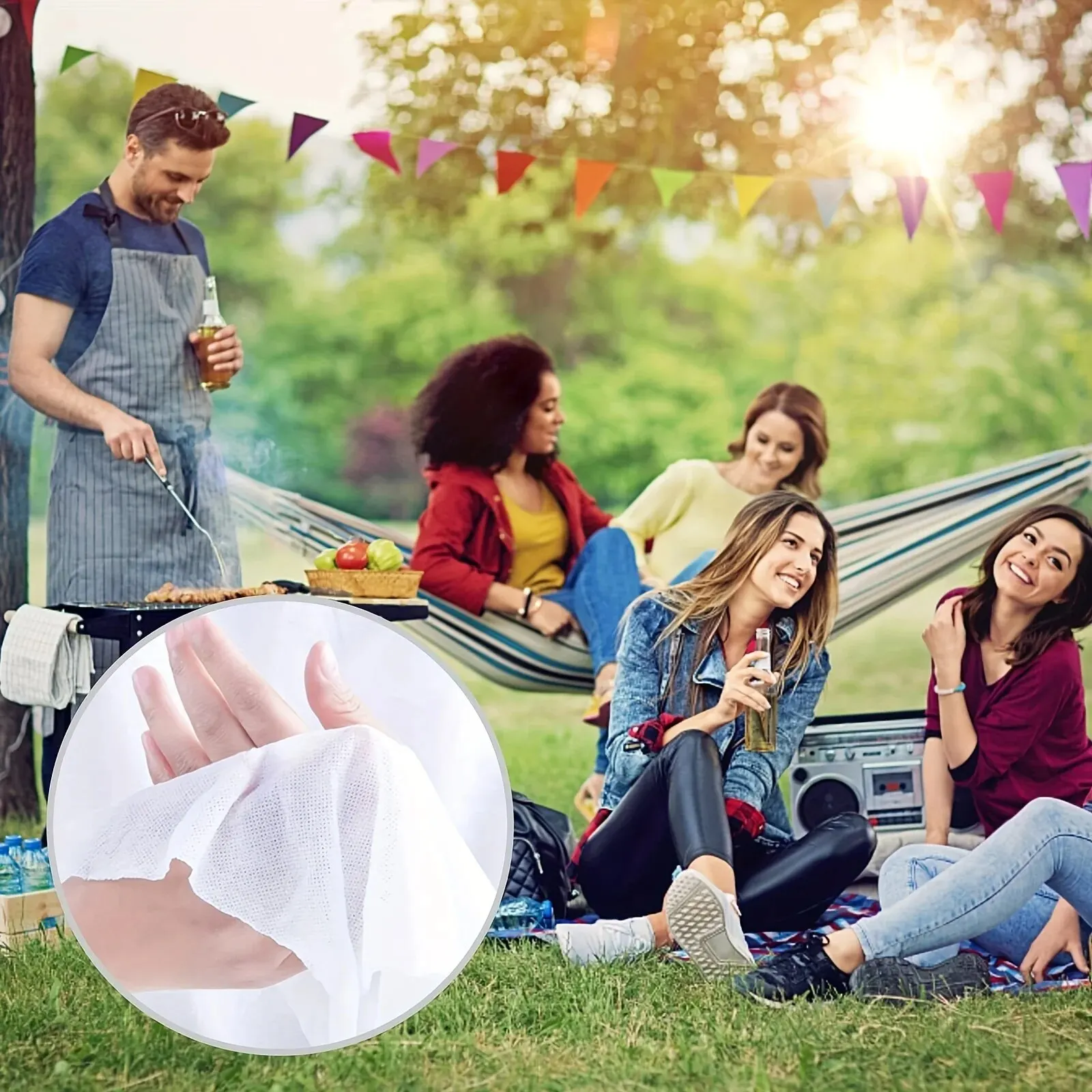 Description Picture 4 of item20 50pcs Portable Compressed Towel Disposable Face Cleaning Soft Compressed Hand Wipe Towel Non-Woven Makeup Wipes