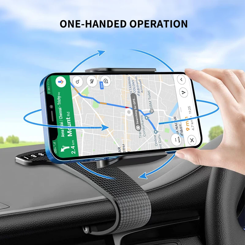 Universal Car Dashboard Phone Holder | Secure Clip Mount for Smartphones & GPS Devices