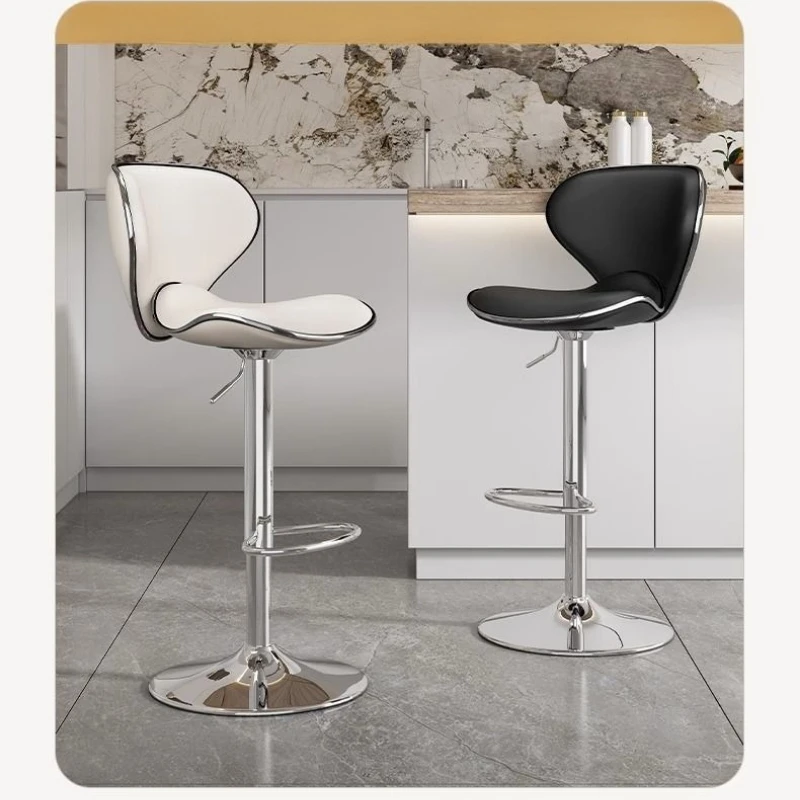 Bar Counter Chair Adjustable Stool Front Desk Home Bar High Back Tall Chair Cashier Counter High Stool Modern Design Style Set