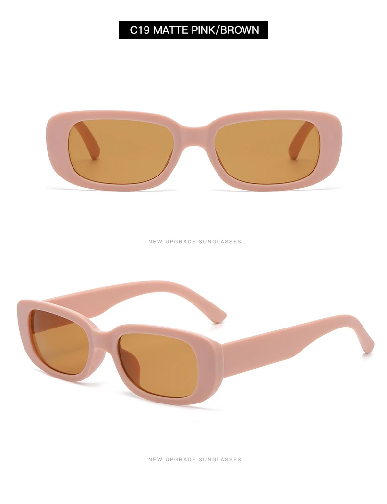 2 stücke/3 stücke Kleine Rechteck Rahmen Sonnenbrille Für Frauen Männer Candy Farbe Y2K Mode Sonnenbrille Vintage Outdoor brillen UV400 – Detail 26