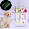 Cat Collar Glow in the Dark Footprint Cute Charms Adjustable Luminous Pet Collar for Kitten Chihuahua Night Walking Camping 4