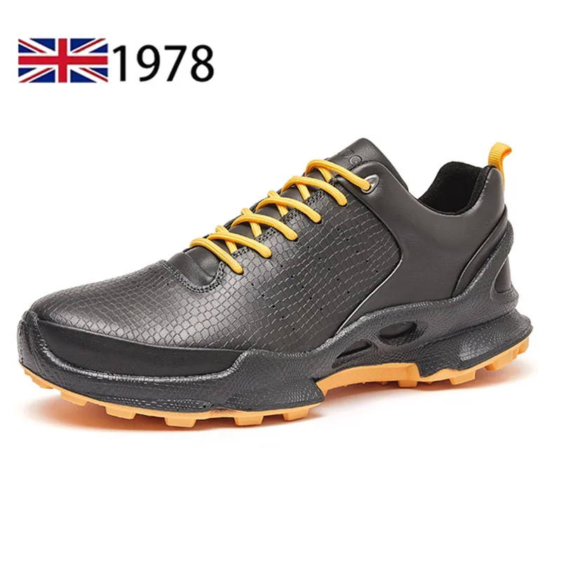 Casual Sneakers Genuine Leather Men Shoes Comfy Walking Hiking Jogging Sport Shoes for Men