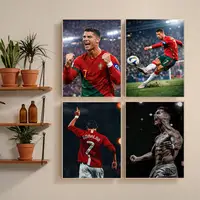 ⁦ملصقات جدارية ذاتية اللصق لكريستيانو رونالدو | Cristiano Ronaldo Self-Adhesive Art Wall Sticker Poster⁩ - الصورة ⁦2⁩