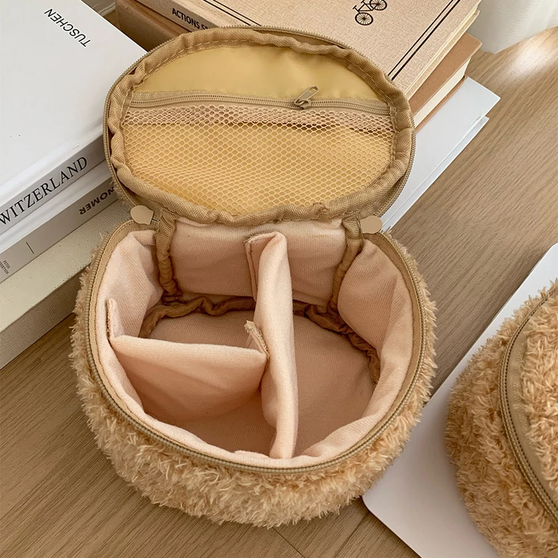 Plushes Makeup Case Anime Relaxed Bear Cosmetic Bag Women Jewelry Storage...