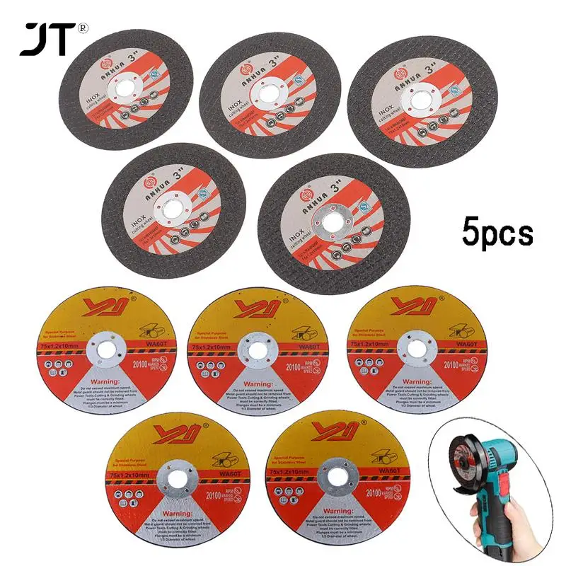 5Pcs Mini Disco Da Taglio Disco Abrasivo Per Mola Circolare In Resina 75Mm Per Smerigliatrice Angolare Punta Per Molatura Angolare In Acciaio Per Tagl