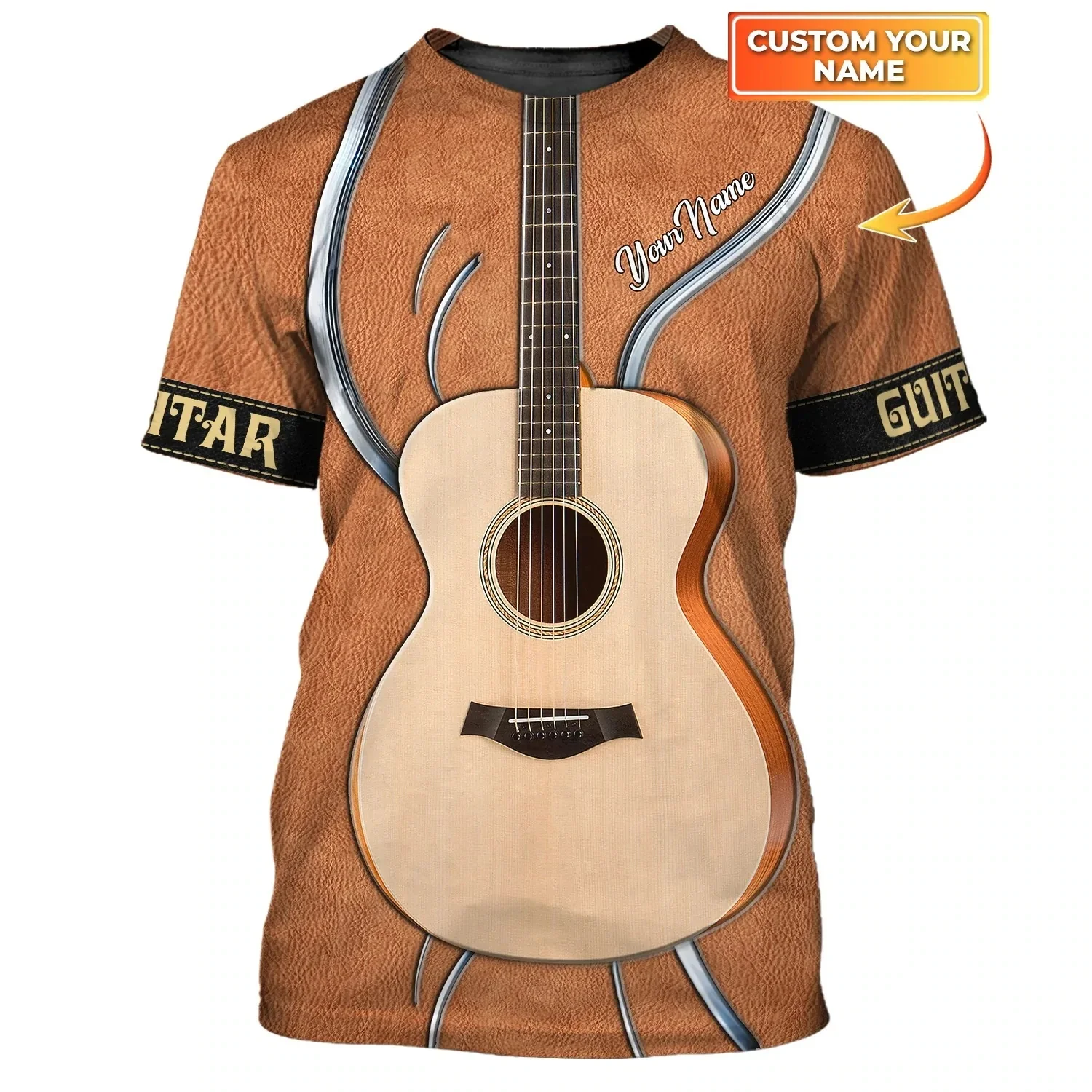 Neueste Sommer Mode männer T-shirt Gitarre Personalisierte Name 3D Gedruckt t-shirt Unisex Casual T-shirt Gitarre Liebhaber Hemd DW134 – Detail 28