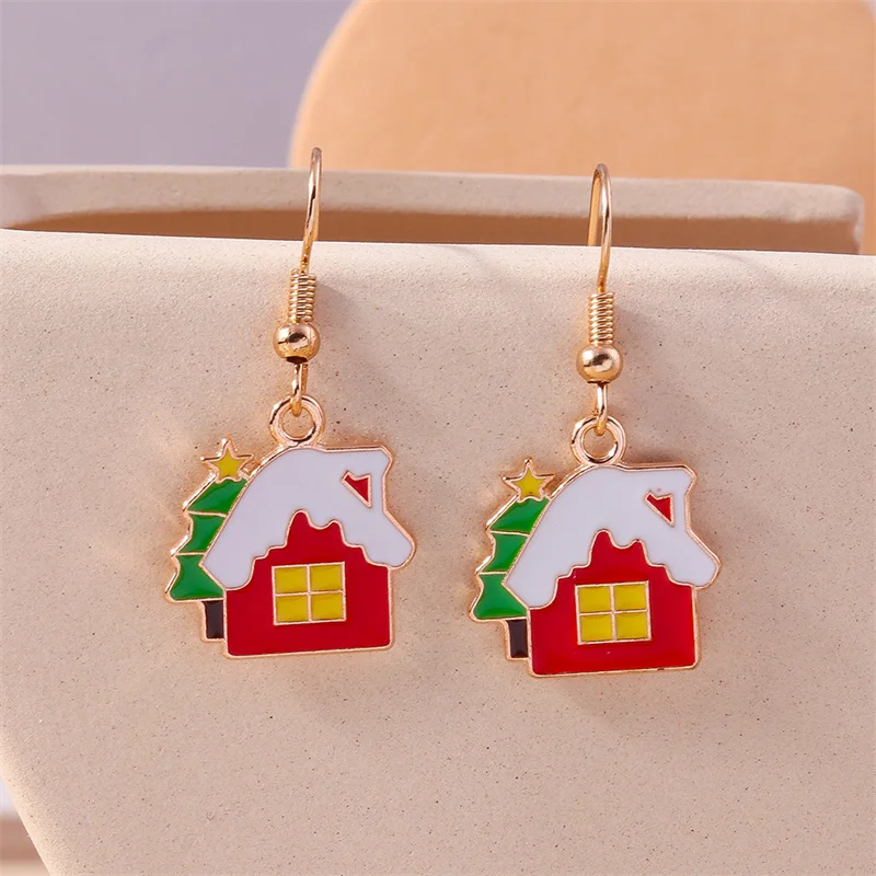 Leslie Neue Weihnachtsohrringe Weihnachtsbaum Weihnachtsmann Hirsch Glocke Schneemann Ohrringe Frohes Neues Jahr Schmuck Geschenke – Detail 22