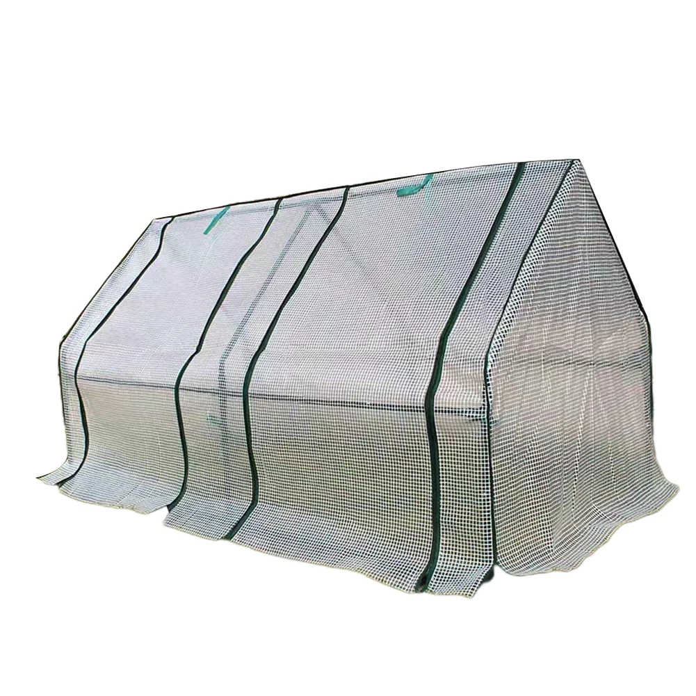 

1cs Mini Greenhouse Protective Cover Green House Raised Bed PVC PE Waterproof Protective Cover 180*90*90 Cm Not Included Bracket