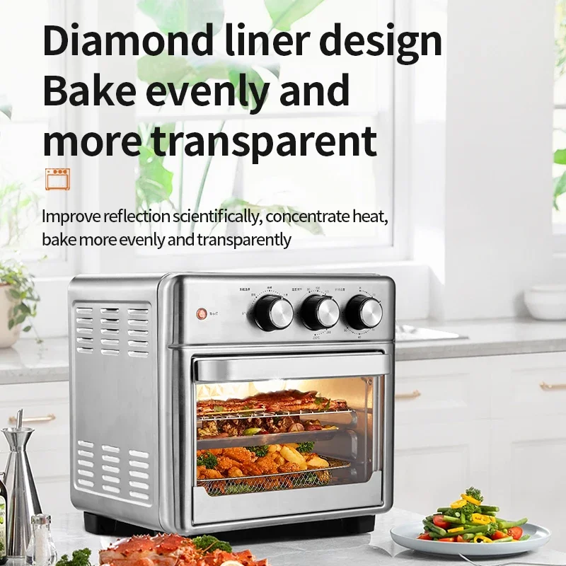 Smart air fryer oven 26L 13L Large Capacity Electric Air Fryers Visible Window Household Kitchen Deep Fryer without Oil EU 220V air fryer