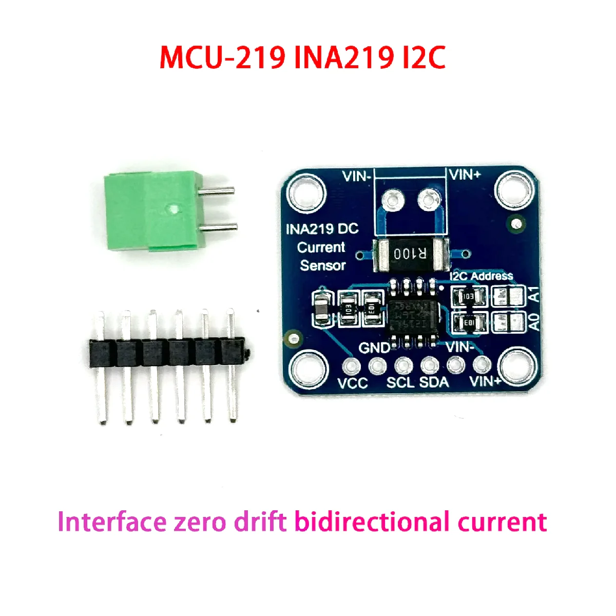 MCU-219 INA219 I2C port Zero drift bidirectional current power supply ...