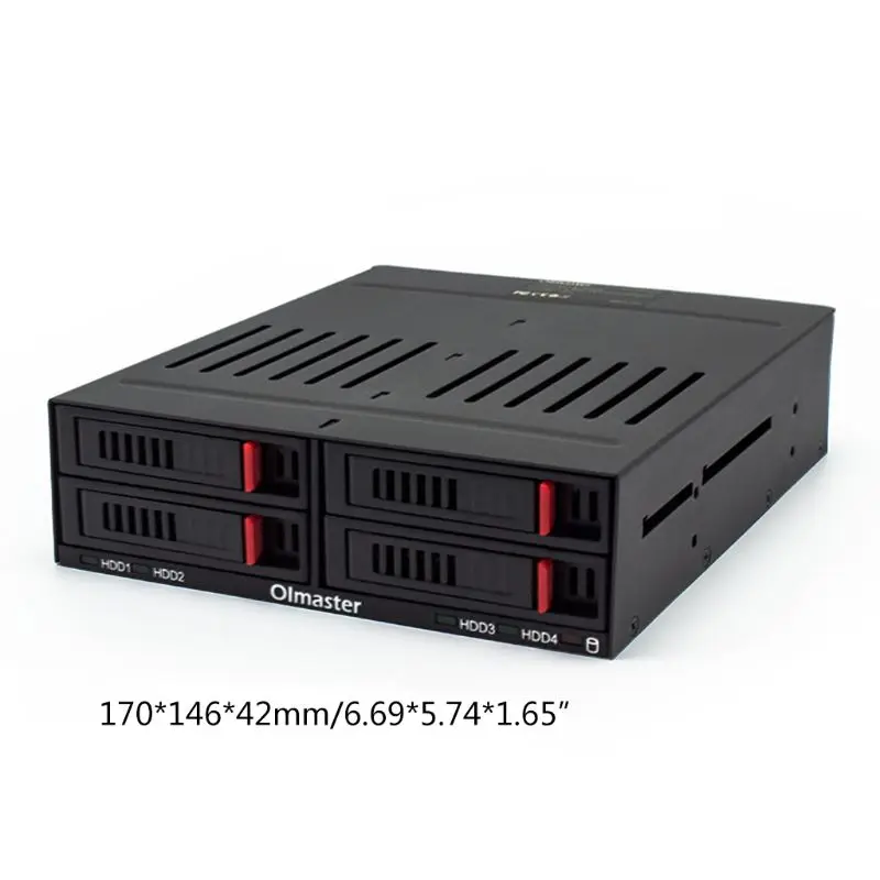 Polegada Slots Rack Interno Hard Drive Hdd Ssd Mobile Enclosure Cover com Led Indicador Capacidade Expansão He2006 4x2.5 - Imagem 5