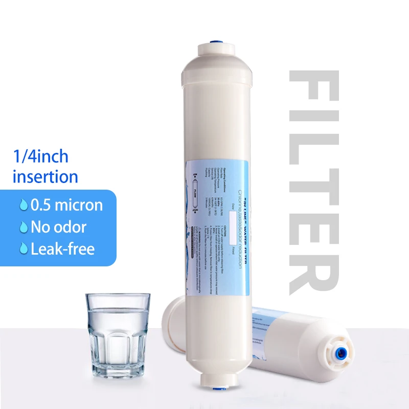 2pcs Quick Connect T33 Water Purifier Activated Carbon In Mineralized Filter Element Reverse Osmosis Refrigerator Filter