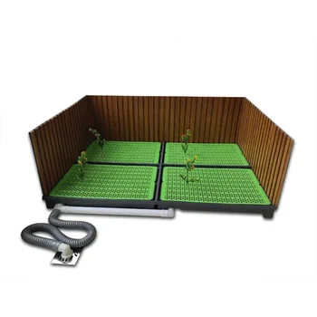 WC per cani da 28 cm con parete di contenimento, combinazione comoda per cani di taglia grande, vasca per urina con scarico automatico, tappetino con ventosa