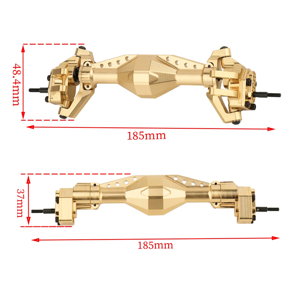 1:18 Brass Portal Front and Rear Axle with Steel Gear for 1/18 Axial UTB18 RTR Capra Buggy RC Car Upgrade Parts Accessories
