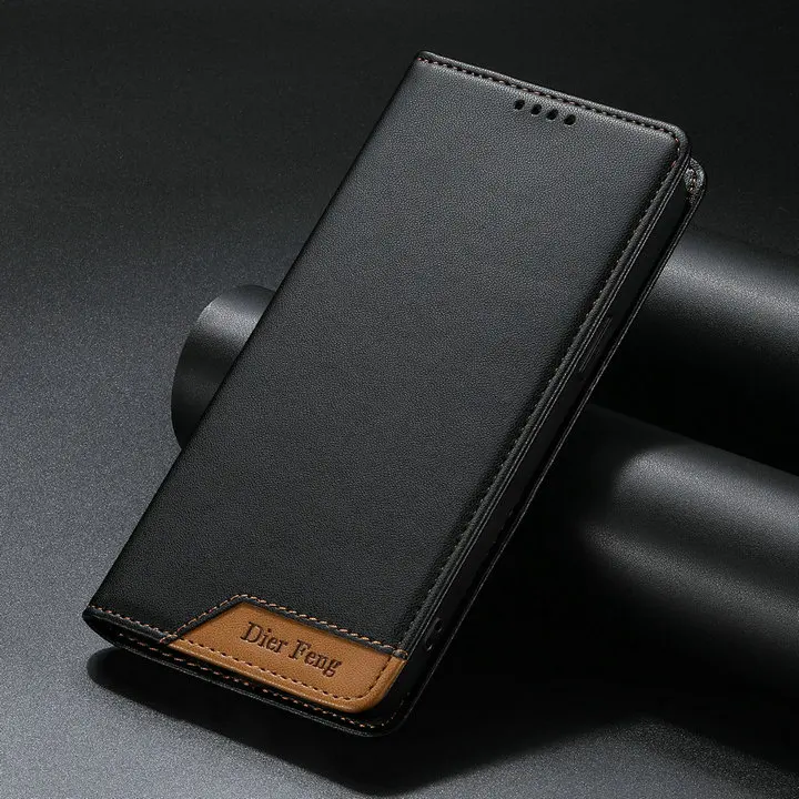 Luxurious RFID Leather Flip Case with Card Holder
